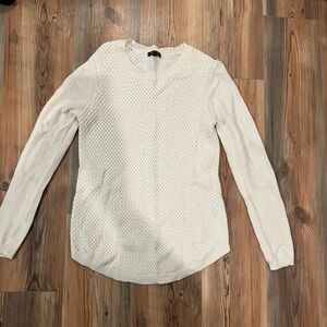 White knit sweater